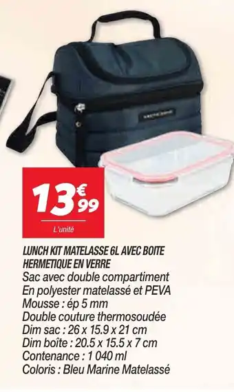 Netto Lunch Kit Matelasse 6L Avec Boite offre