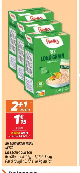 Netto Riz Long Grain 10min offre