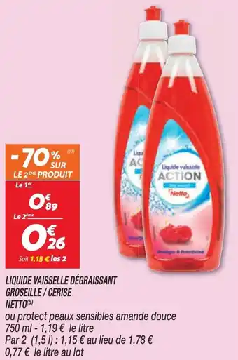 Netto Liquide Vaisselle Dégraissant offre