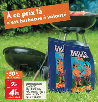 Netto Charbon de Bois 6kg offre