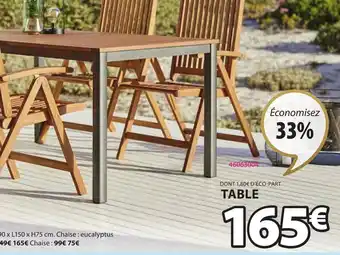 JYSK Table de Jardin Yttrup offre
