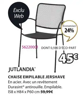 JYSK Chaise Empilable Jershave offre