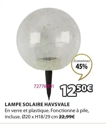JYSK Lampe Solaire Havsvale offre