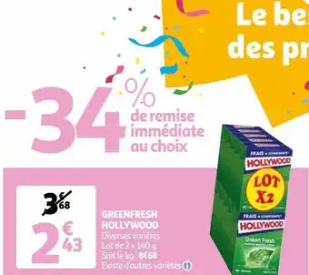 Auchan Greenfresh hollywood offre