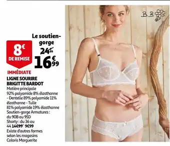 Auchan Ligne sourire brigitte bardot offre