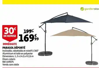 Auchan Parasol déporté offre