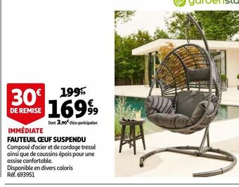 Auchan Fauteuil œuf suspendu offre
