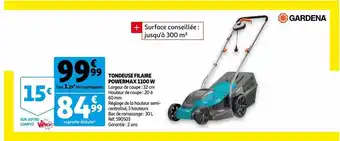 Auchan Tondeuse filaire powermax 1100 w offre