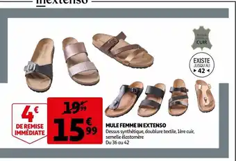 Auchan Mule femme in extenso offre