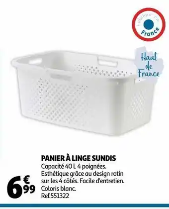 Auchan Panier à linge sundis offre