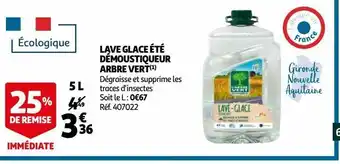 Auchan Lave glace été démoustiqueur arbre vert offre