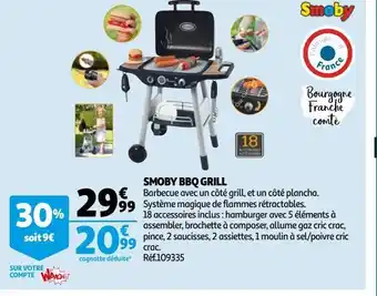 Auchan Smoby bbq grill offre