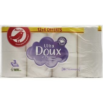 Auchan Supermarché Papier toilette blanc auchan offre