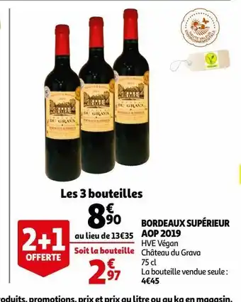 Auchan Supermarché Bordeaux superieur aop 2019 offre
