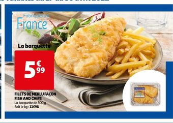 Auchan Supermarché Filets de merlu facon fish and chips offre