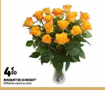 Auchan Supermarché Bouquet de 15 roses offre