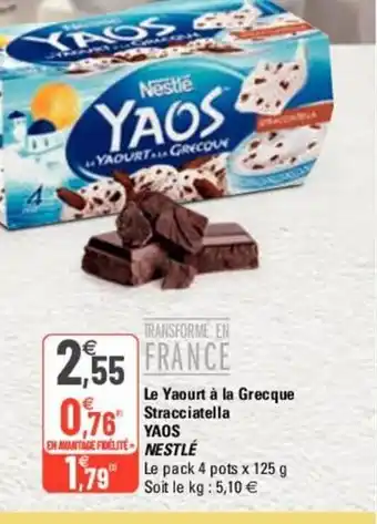 G20 Le Yaourt A La Grecque Stracciatella Yais Nestlé offre