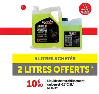 Roady Liquide De Refroidissement Universel -25°c 5 L Roady offre