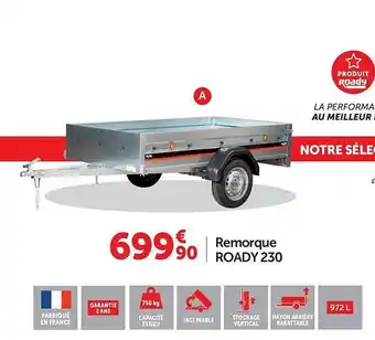 Roady Remorque Roady 230 offre