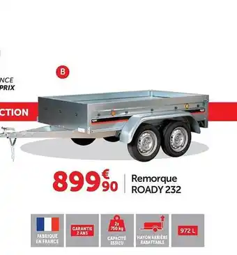 Roady Remorque Roady 232 offre