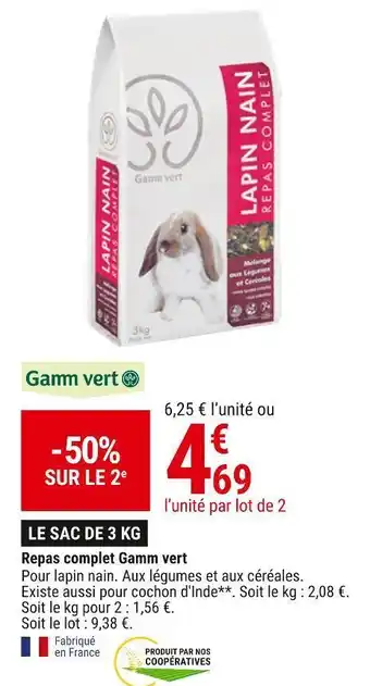 Gamm vert Gamm vert repas complet offre