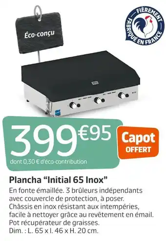Jardiland Plancha “initial 65 inox” offre