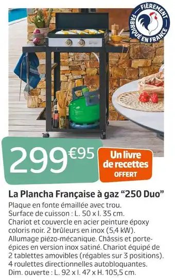 Jardiland La plancha française à gaz “250 duo” offre