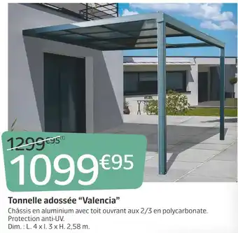 Jardiland Tonnelle adossée “valencia” offre