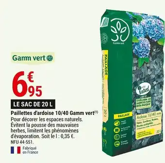 Gamm vert Gamm vert paillettes d'ardoise 10/40 offre