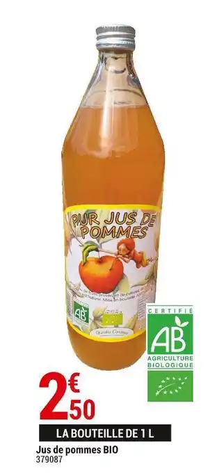 Gamm vert Jus de pommes bio offre