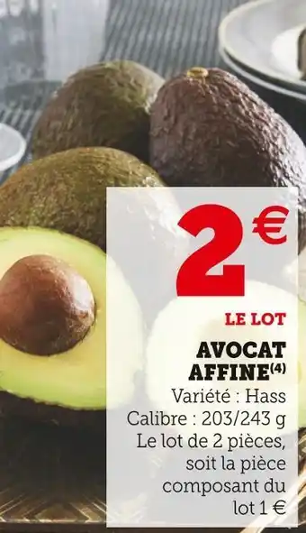 U Express Avocat affine offre