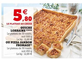 U Express Quiche lorraine offre