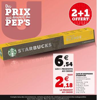 U Express Starbucks cafe by nespresso offre
