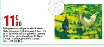 Gamm vert Grillage galvanisé triple torsion nortene offre
