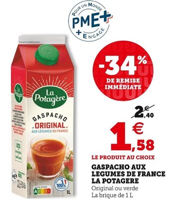 La potagere gaspacho aux legumes de france