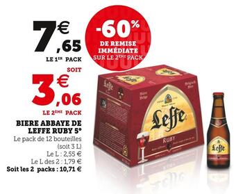 Super U Leffe biere abbaye offre