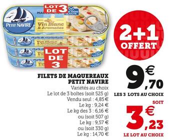 Super U Petit navire filets de maquereaux offre