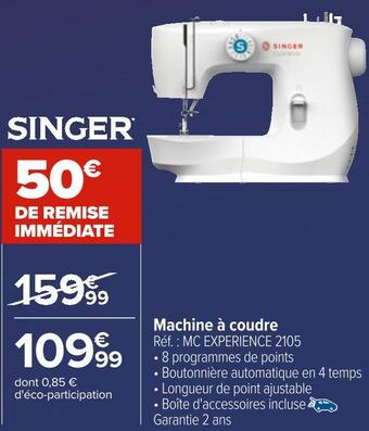 Carrefour Singer machine à coudre offre