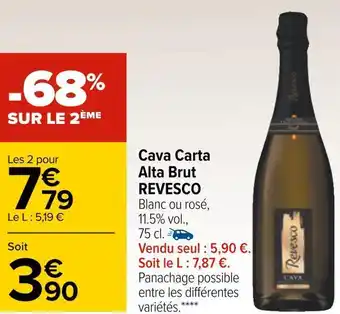 Carrefour Revesco cava carta alta brut offre