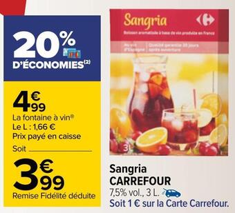 Carrefour Carrefour sangria offre