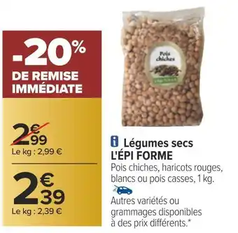 Carrefour L'épi forme légumes secs offre