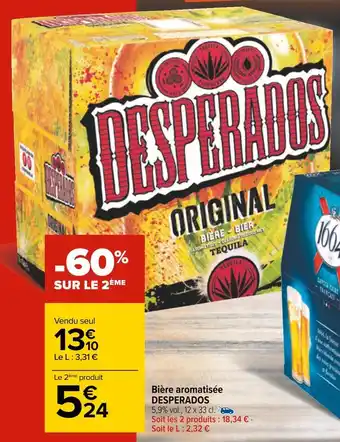 Carrefour Desperados bière aromatisée offre