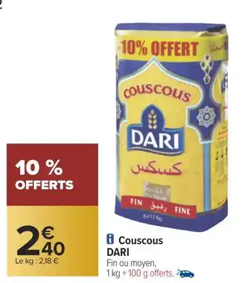 Carrefour Dari couscous offre