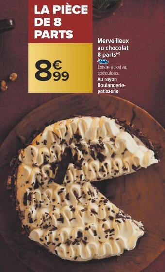 Carrefour Merveilleux au chocolat 8 parts offre