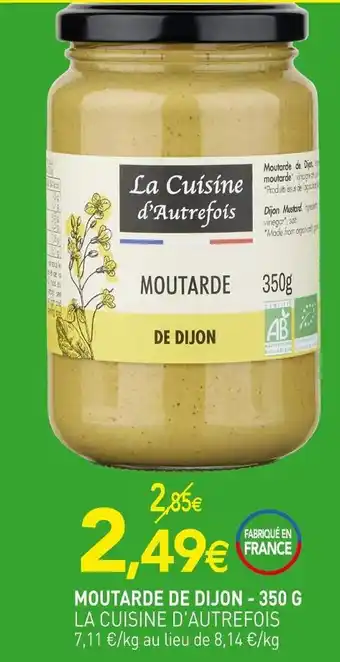 naturéO La cuisine d'autrefois moutarde de dijon offre