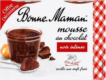 Match Bonne maman mousse au chocolat offre