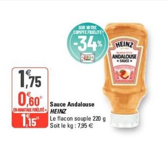 G20 Sauce andalouse HEINZ offre