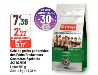 G20 Café en grains pur arabica offre