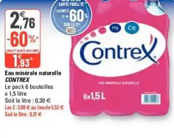G20 Eau minérale naturelle CONTREX offre