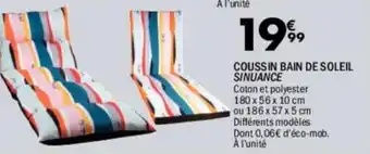 Cousisn bain de soleil sinuance